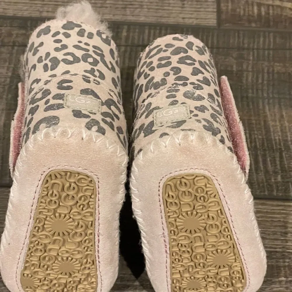 Ugg Australia Cassie Pink Leopard Infant Boots Size 0/1 XSmall 0-6 Months EUC